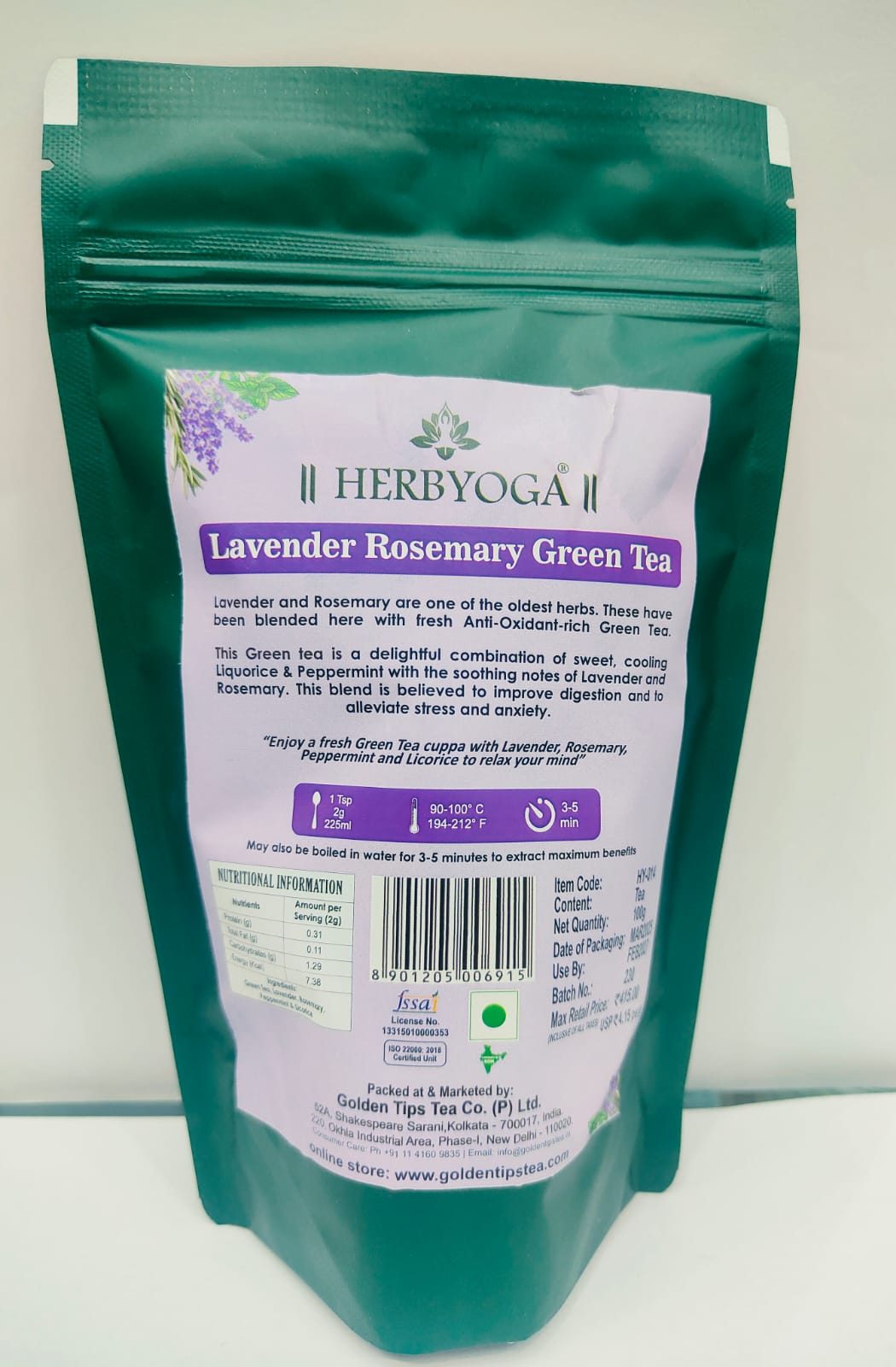 Levender Rosemary Green Tea